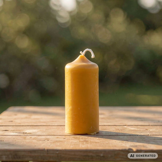 Bienenwachs Stumpfkerze 10 cm