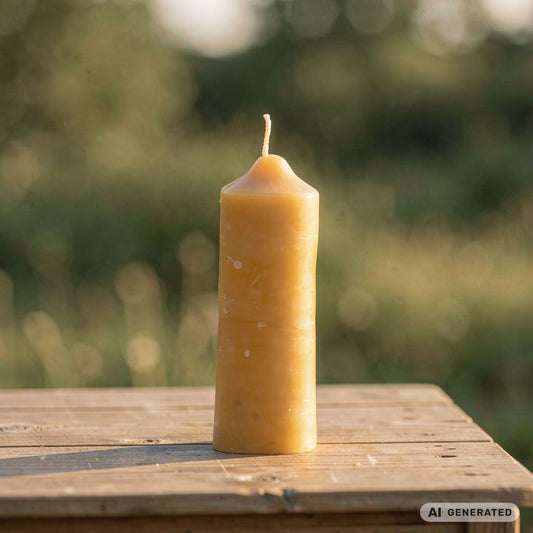 Bienenwachs Stumpfkerze 15 cm